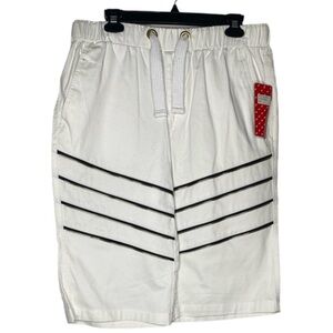 NWT RED APE Zipper Design Shorts (Size:L, Color:White/Black/Silver/Gold)